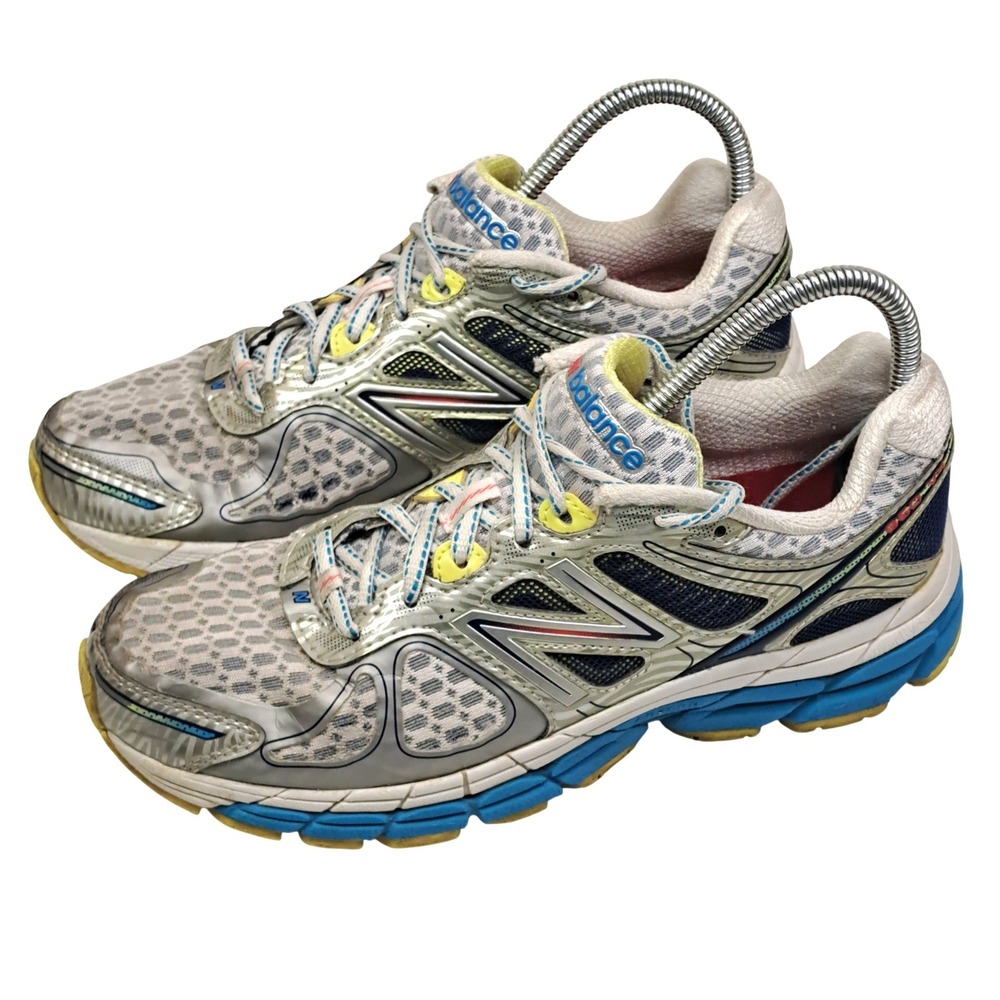New Balance 860v4 Running Shoes Womens 10 Silver Blue Yellow W860WB4